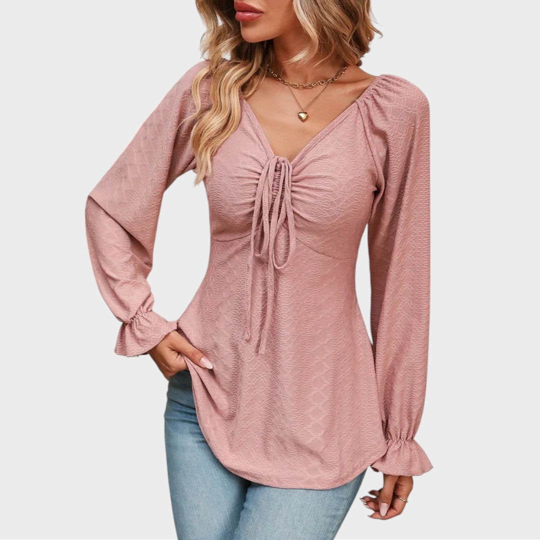 Melina | Blusa con Detalles de Encaje
