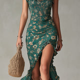 Catarina - Elegante vestido maxi de estilo retro
