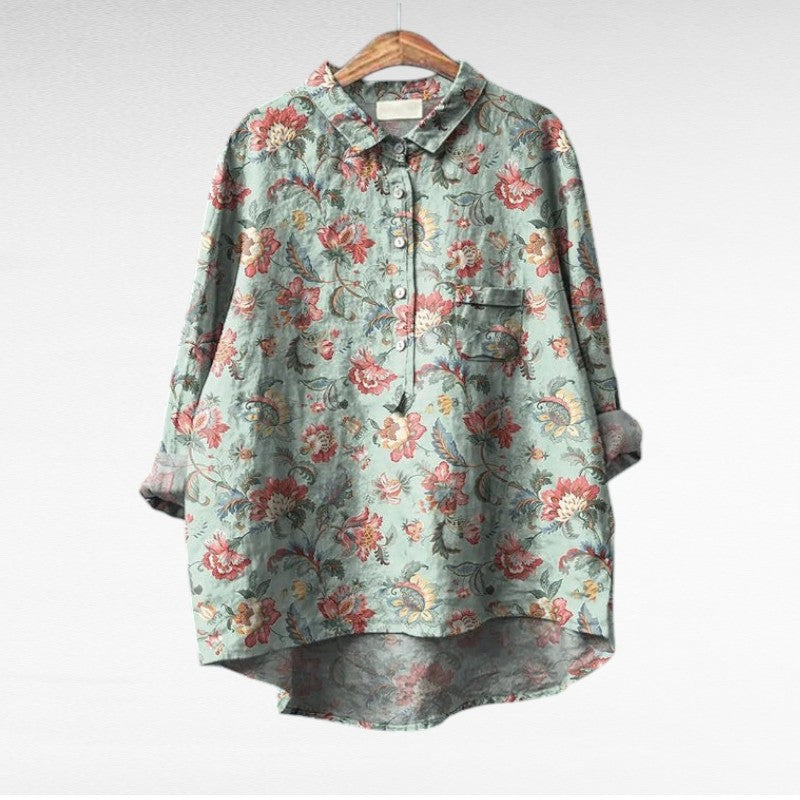 Claire | Elegante Leinenbluse für den Sommer