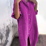 Melanie™ | Ležerna, haljina košulja do članaka u Ibiza stilu