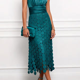 Lau - Elegante vestido midi Céline para ceremonias para mujeres