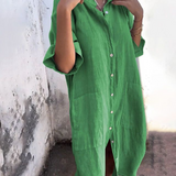 Melanie™ | Ležerna, haljina košulja do članaka u Ibiza stilu