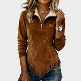 Daisy | Top con Forro de Fleece y Media Cremallera