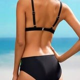 Bikini mit Schlitz und Farbverlauf