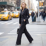 Sabine - Pantalones elegantes de mujer de cintura alta
