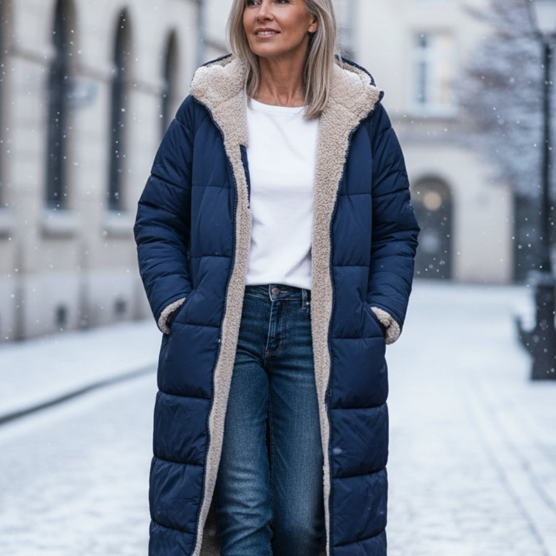 Sienna | Duga zimska jakna sa šerpa postavom