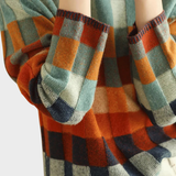 Kimberly | Suéter de cuello alto con patrón de patchwork