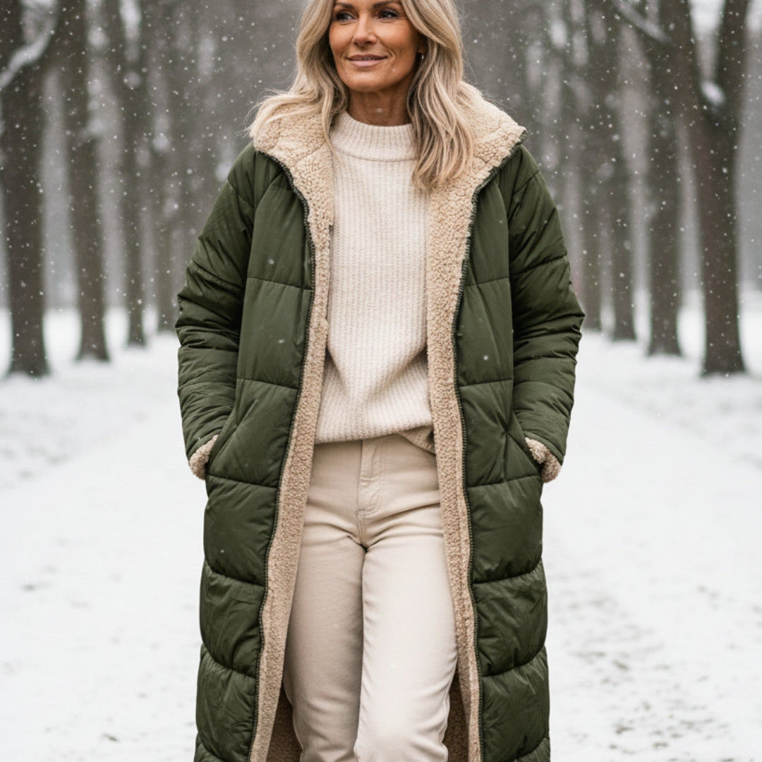 Sienna | Duga zimska jakna sa šerpa postavom