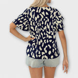 Evelyn – Blusa Casual con Escote Redondo
