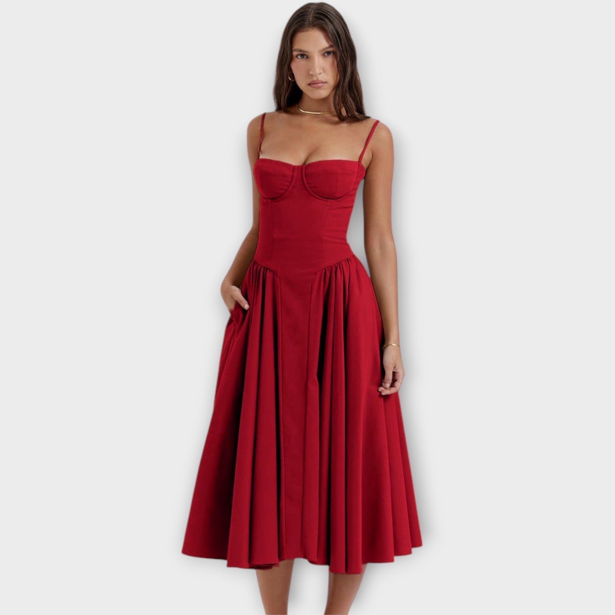 Gesine - Vestido Midi Sin Mangas