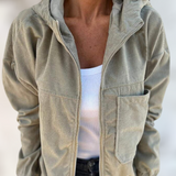 Luna - Chaqueta de pana con cremallera