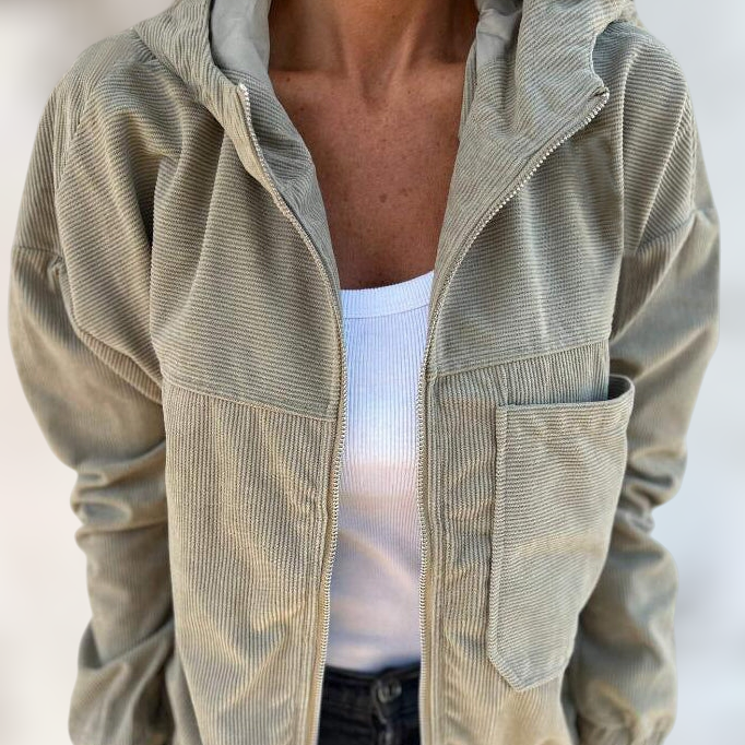 Luna - Chaqueta de pana con cremallera