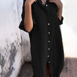 Melanie™ | Ležerna, haljina košulja do članaka u Ibiza stilu