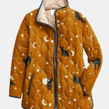 Gepolsterte Jacke mit Katzen und Sternen Nicole