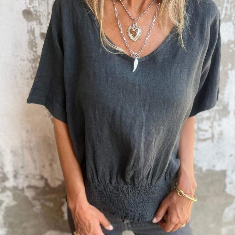 Marie™ | Ležerna bluzica u Ibiza stilu sa V-izrezom