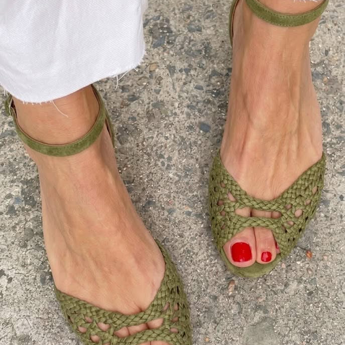 Isadora | Sandalias Tejidas Doradas