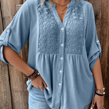 Noor – Blusa con escote en V y botones