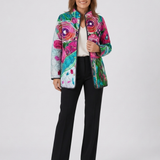 Gepolsterte Aquarell Blumenjacke Lucie