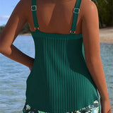 Laluna® | Gestreifter Tankini mit Shorts in zwei Teilen