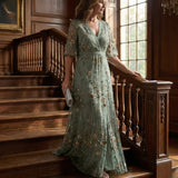 Rute - Elegante vestido maxi floral