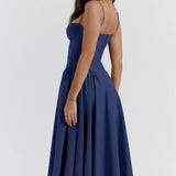 Sigrid | Trägerloses Midi-Kleid