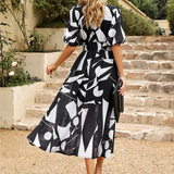 ELINA - Vestido midi floral favorecedor