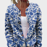 Benedita - Herbstblumen Cardigan