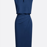 María™ | Elegante vestido midi con detalles drapeados
