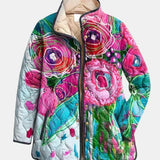 Gepolsterte Aquarell Blumenjacke Lucie