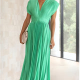 Selina | Ärmelloses Kleid mit Falten und Reißverschluss