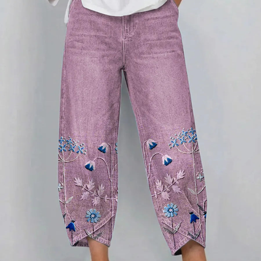Aven - Pantalones Casual Bordados
