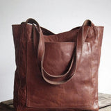 Elle - Klassische Schultertasche aus Leder