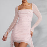 Sofia™ - Haljina sa biserima i elegantnim dugim rukavima