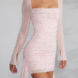 Sofia™ - Haljina sa biserima i elegantnim dugim rukavima