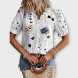 Emília - Bluse mit V-Ausschnitt
