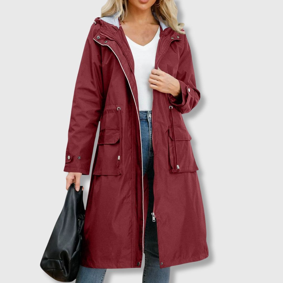 Julia | Abrigo Trench Estiloso con Capucha