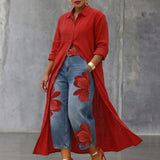 Beatrix - Pantalones vaqueros anchos elegantes