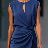 María™ | Elegante vestido midi con detalles drapeados