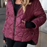 Romelie™ | Prefinjeni prošiveni kaput sa kapuljačom