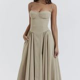 Sigrid | Trägerloses Midi-Kleid
