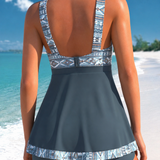 Verónica | Eleganter Ganzkörper-Badeanzug im maritimen Stil