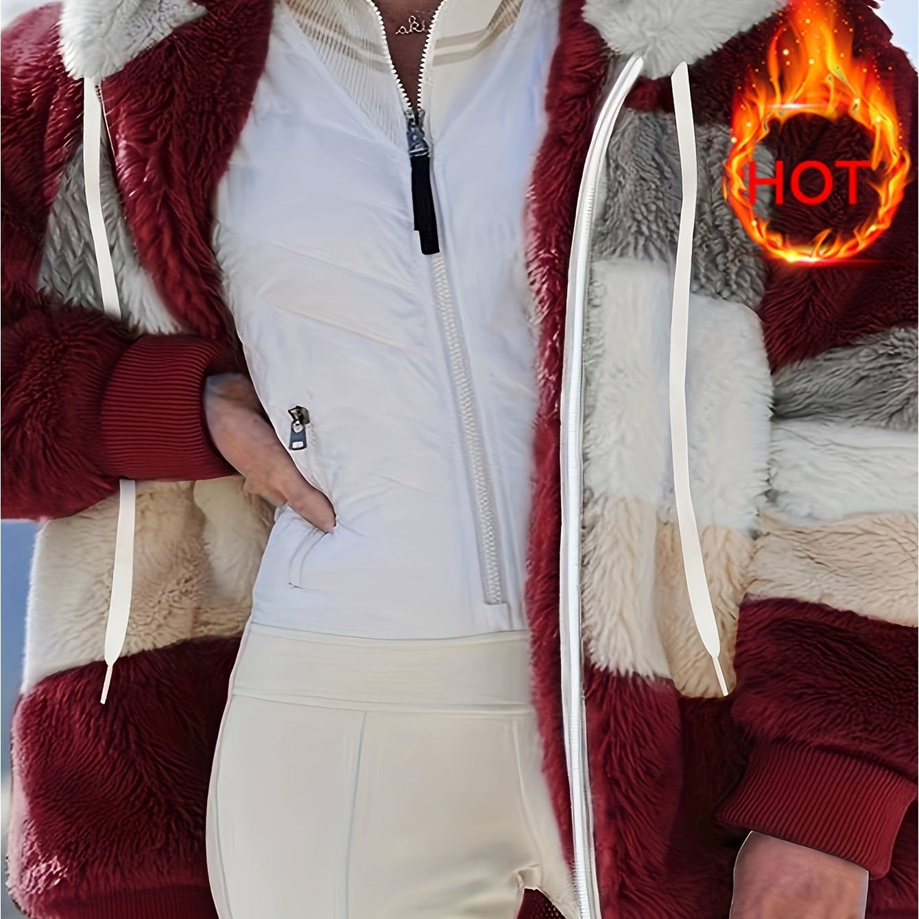 Serena | Plišani kaput sa kapuljačom