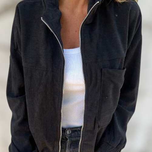 Luna - Chaqueta de pana con cremallera
