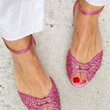 Isadora | Sandalias Tejidas Doradas