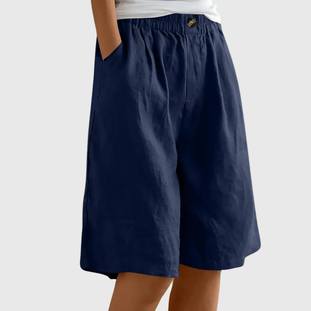 Milly | Pantalones Cortos Elegantes de Algodón y Lino