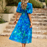 ELINA - Vestido midi floral favorecedor