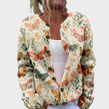 Carolina - Herbst Blumen Cardigan