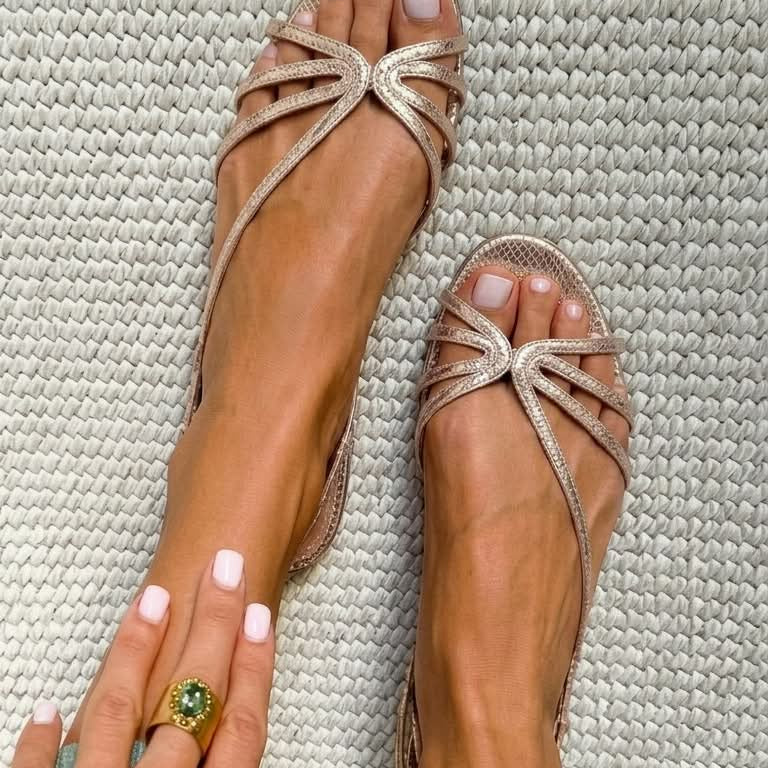 Ginevra | Sandalias Doradas Elegancia Veraniega