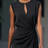 María™ | Elegante vestido midi con detalles drapeados