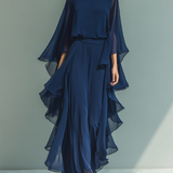 Celeste - Conjunto de chiffon elegante
